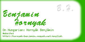 benjamin hornyak business card