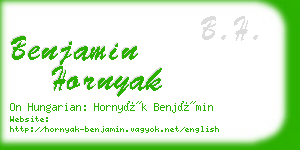 benjamin hornyak business card